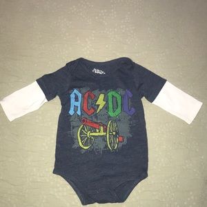AC/DC baby long sleeve onesie 3 months